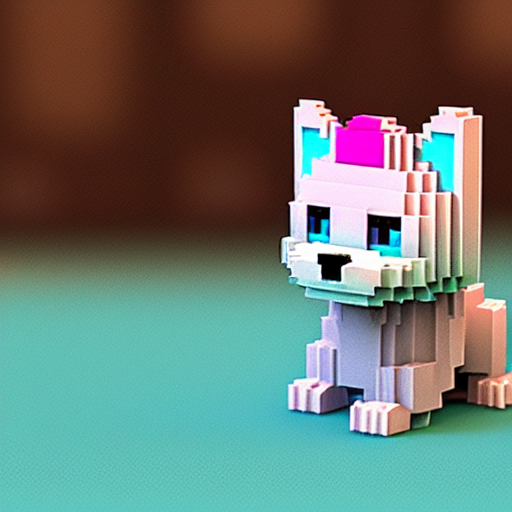 20250914 - voxel art, cute kitten:stable_diffusion_voxelart:1052949012