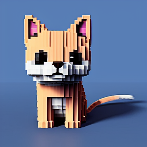 voxel art, cute kitten:stable_diffusion_voxelart:2048495697