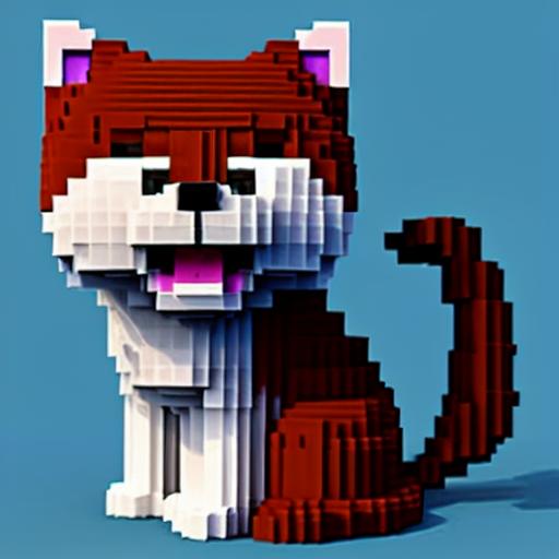 voxel art, cute kitten:stable_diffusion_voxelart:900001461